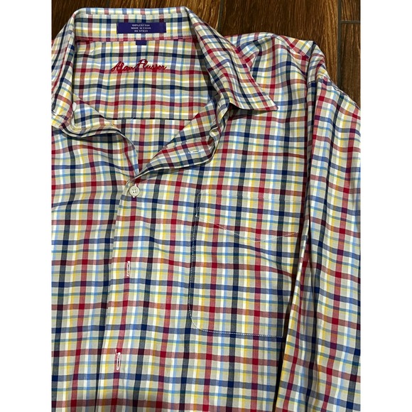 Alan Flusser Button Down Long Sleeve Plaid Shirt - Picture 4 of 6